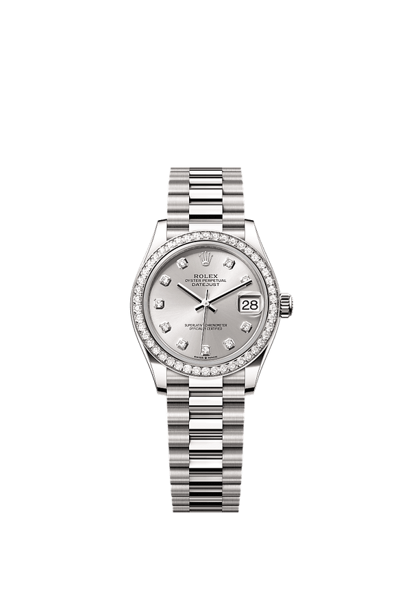 Rolex Datejust 31 - Witgoud - Zilver wijzerplaat (278289RBR)