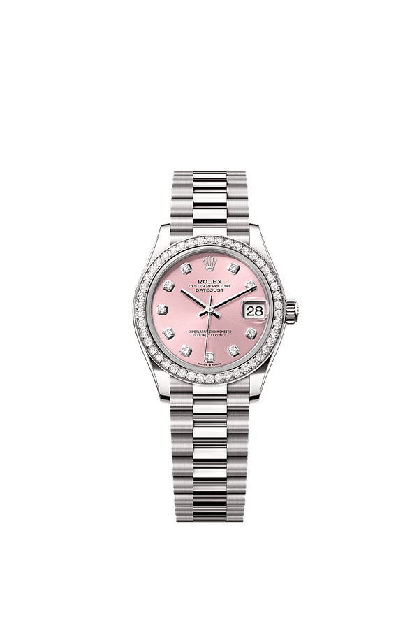 Rolex Datejust 31 - Witgoud - Roze wijzerplaat (278289RBR)