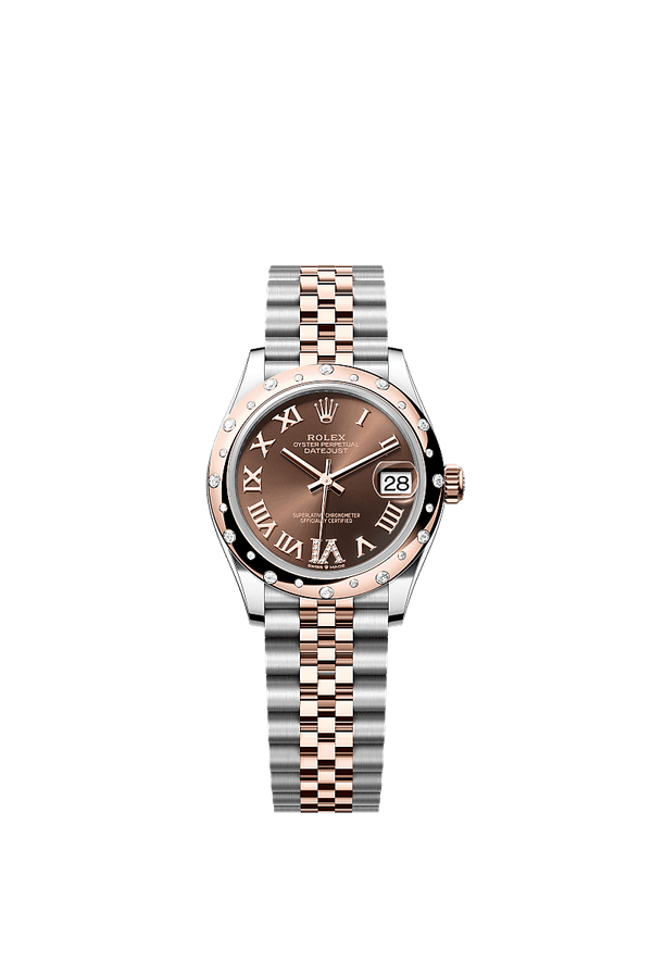 Rolex Datejust 31 - Staal / Rosegoud - Bruin wijzerplaat (278341RBR)