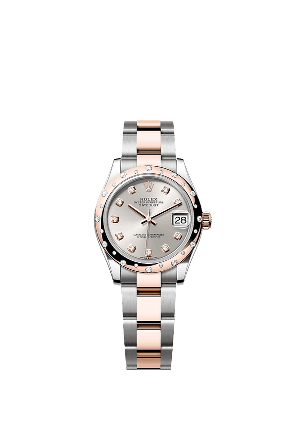 Rolex Datejust 31 - Staal / Rosegoud - Zilver wijzerplaat (278341RBR)