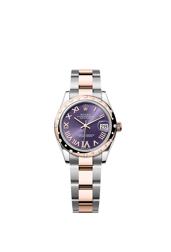 Rolex Datejust 31 - Staal / Rosegoud - Paars wijzerplaat (278341RBR)
