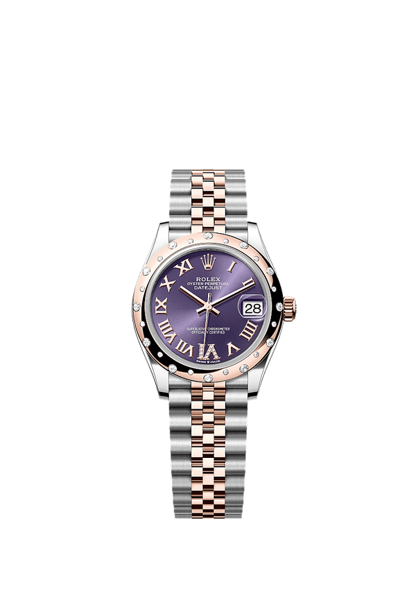 Rolex Datejust 31 - Staal / Rosegoud - Paars wijzerplaat (278341RBR)