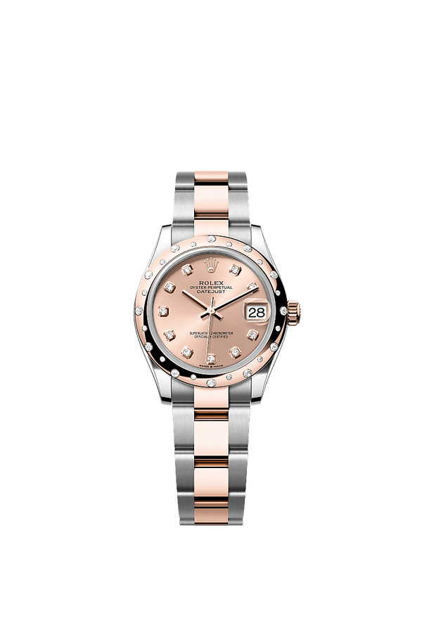 Rolex Datejust 31 - Staal / Rosegoud - Roze wijzerplaat (278341RBR)