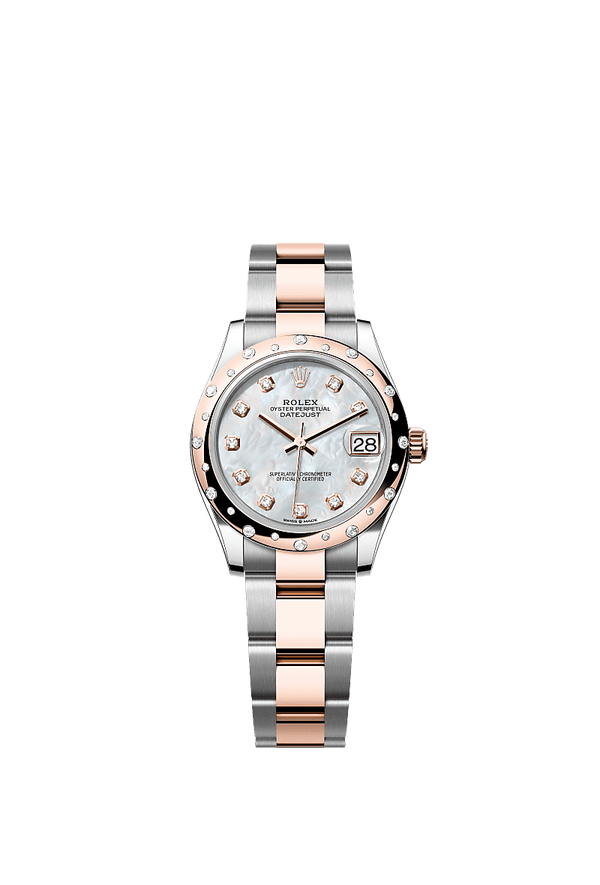 Rolex Datejust 31 - Staal / Rosegoud - Parelmoer wijzerplaat (278341RBR)