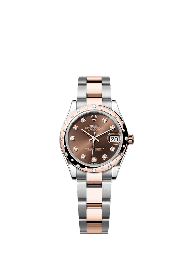 Rolex Datejust 31 - Staal / Rosegoud - Bruin wijzerplaat (278341RBR)