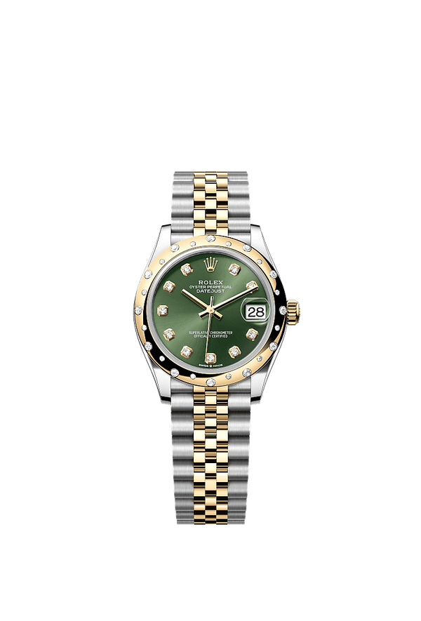 Rolex Datejust 31 - Staal / Geelgoud - Groen wijzerplaat (278343RBR)
