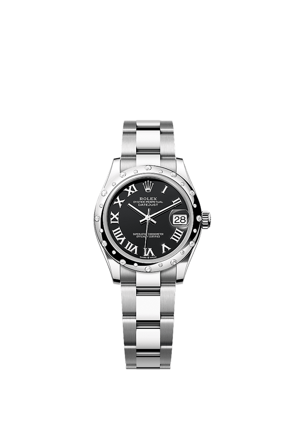 Rolex Datejust 31 - Staal / Witgoud - Zwart wijzerplaat (278344RBR)