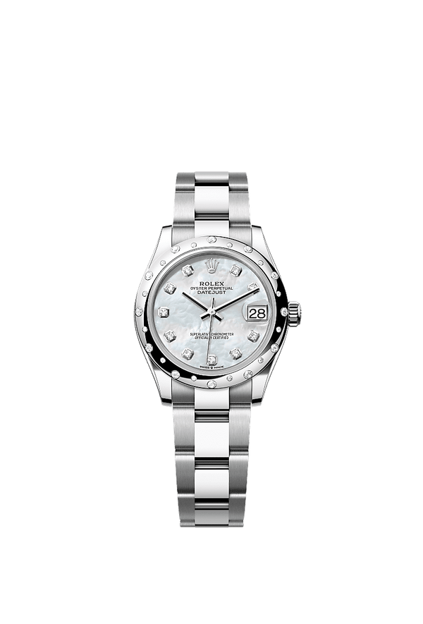 Rolex Datejust 31 - Staal / Witgoud - Parelmoer wijzerplaat (278344RBR)