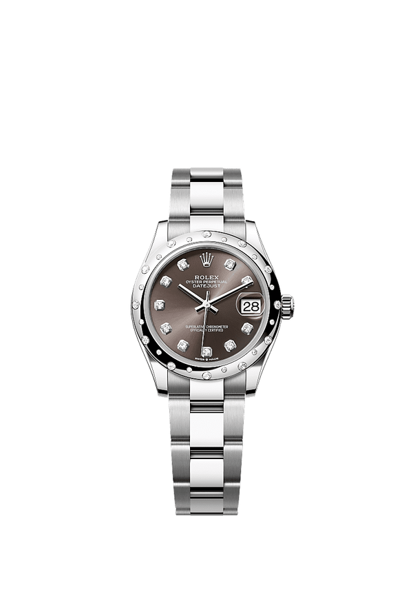 Rolex Datejust 31 - Staal / Witgoud - Grijs wijzerplaat (278344RBR)