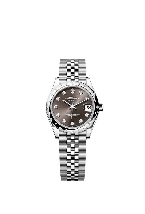 Rolex Datejust 31 - Staal / Witgoud - Grijs wijzerplaat (278344RBR)