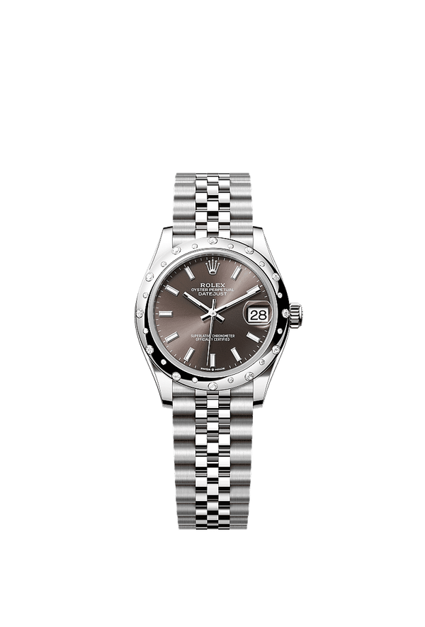 Rolex Datejust 31 - Staal / Witgoud - Grijs wijzerplaat (278344RBR)