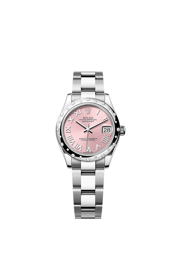 Rolex Datejust 31 - Staal / Witgoud - Roze wijzerplaat (278344RBR)
