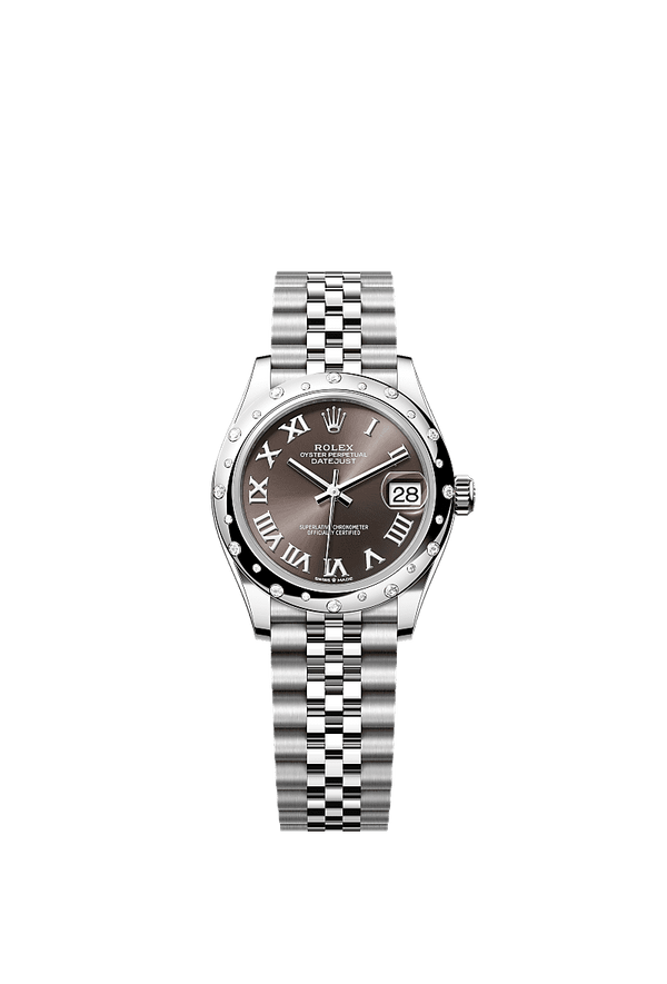 Rolex Datejust 31 - Staal / Witgoud - Grijs wijzerplaat (278344RBR)