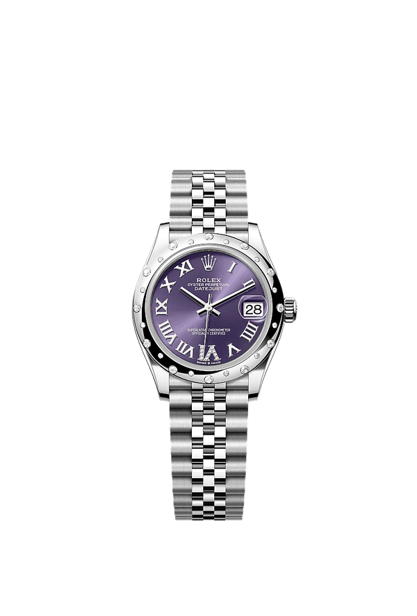 Rolex Datejust 31 - Staal / Witgoud - Paars wijzerplaat (278344RBR)