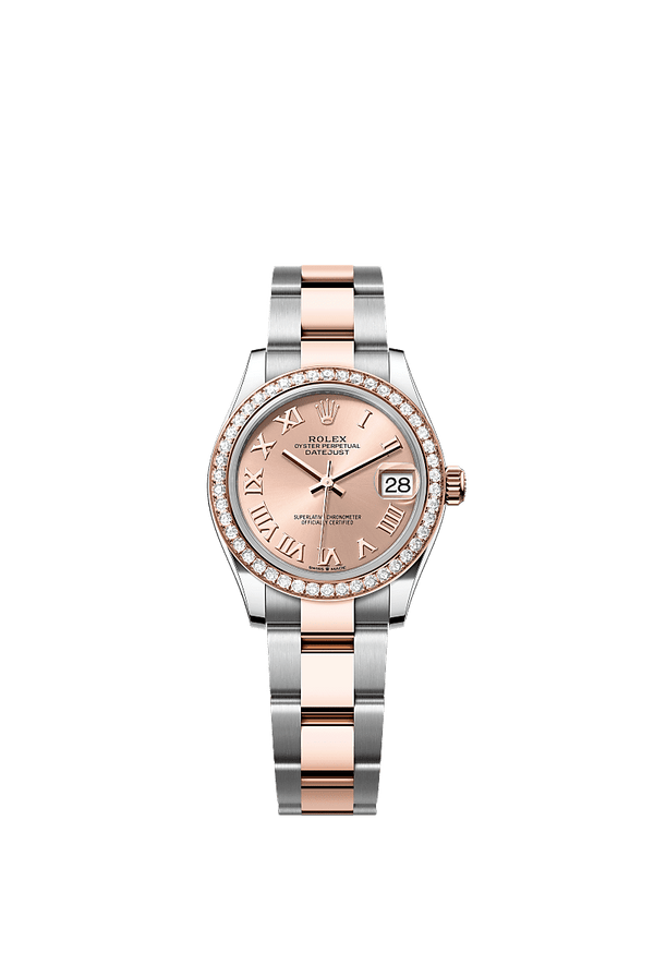 Rolex Datejust 31 - Staal / Rosegoud - Roze wijzerplaat (278381RBR)