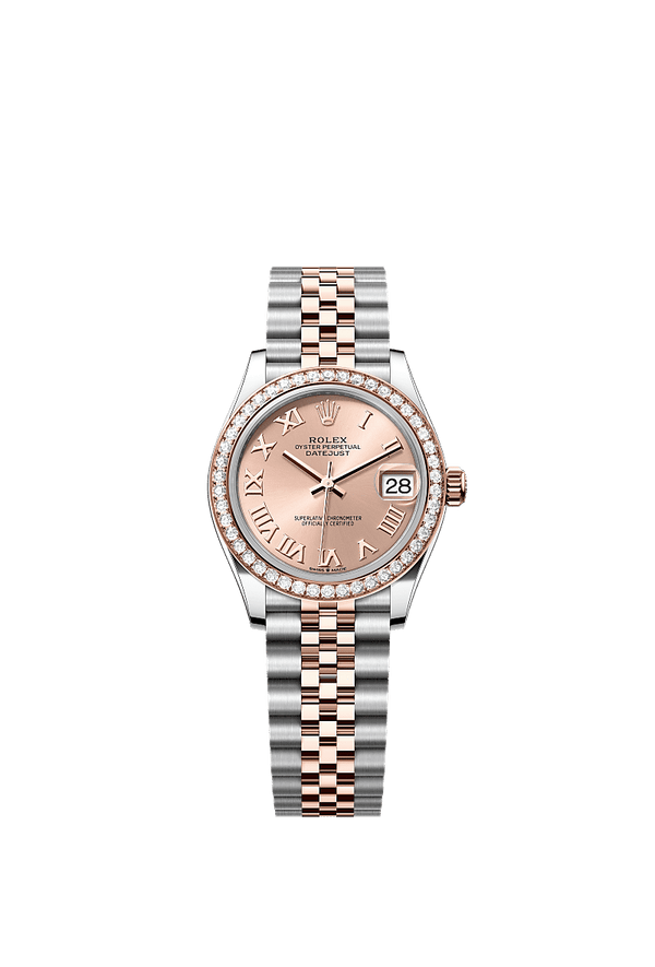 Rolex Datejust 31 - Staal / Rosegoud - Roze wijzerplaat (278381RBR)
