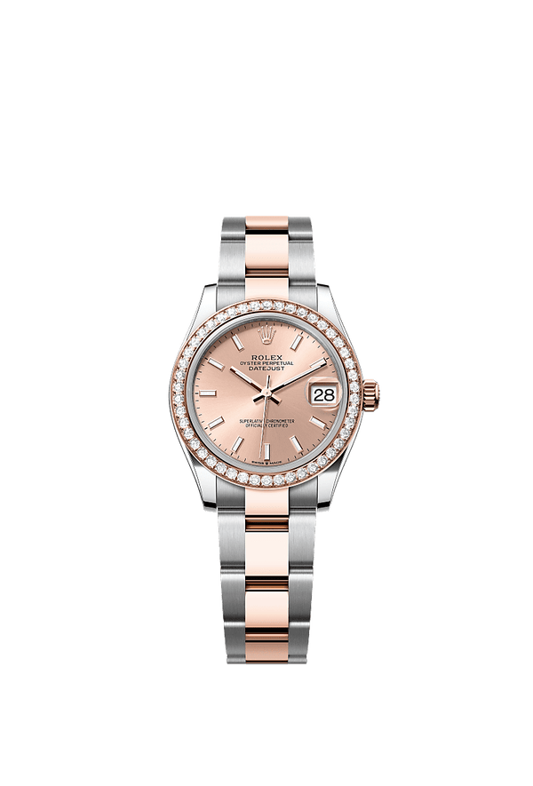 Rolex Datejust 31 - Staal / Rosegoud - Roze wijzerplaat (278381RBR)