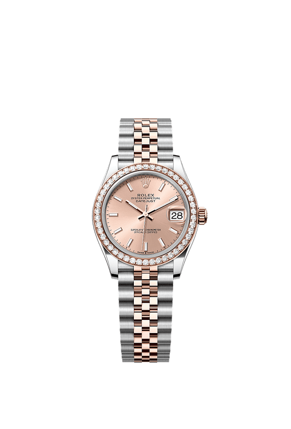 Rolex Datejust 31 - Staal / Rosegoud - Roze wijzerplaat (278381RBR)