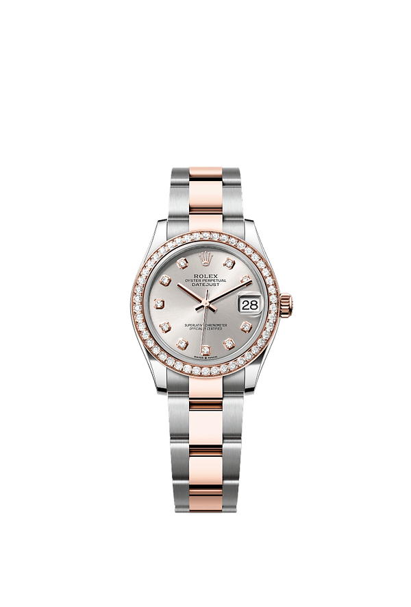 Rolex Datejust 31 - Staal / Rosegoud - Zilver wijzerplaat (278381RBR)