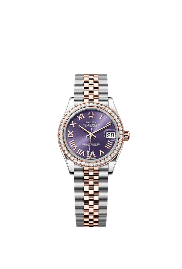 Rolex Datejust 31 - Staal / Rosegoud - Paars wijzerplaat (278381RBR)