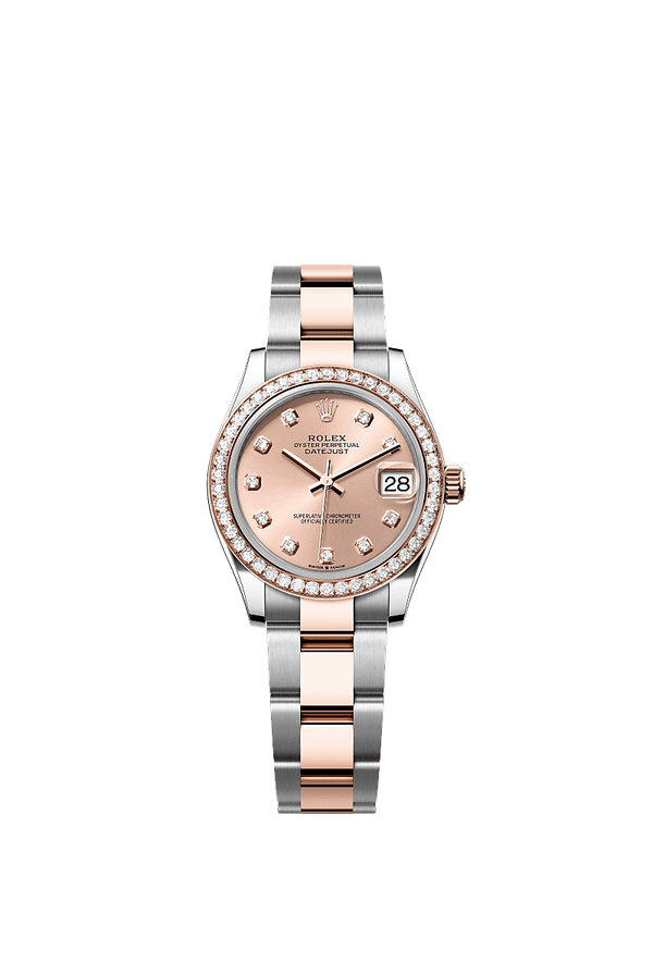 Rolex Datejust 31 - Staal / Rosegoud - Roze wijzerplaat (278381RBR)