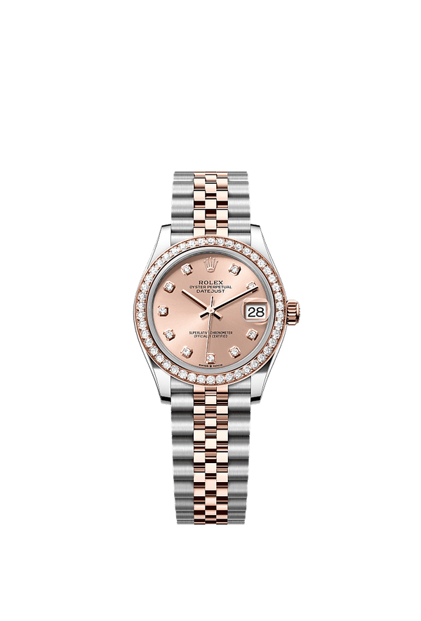 Rolex Datejust 31 - Staal / Rosegoud - Roze wijzerplaat (278381RBR)