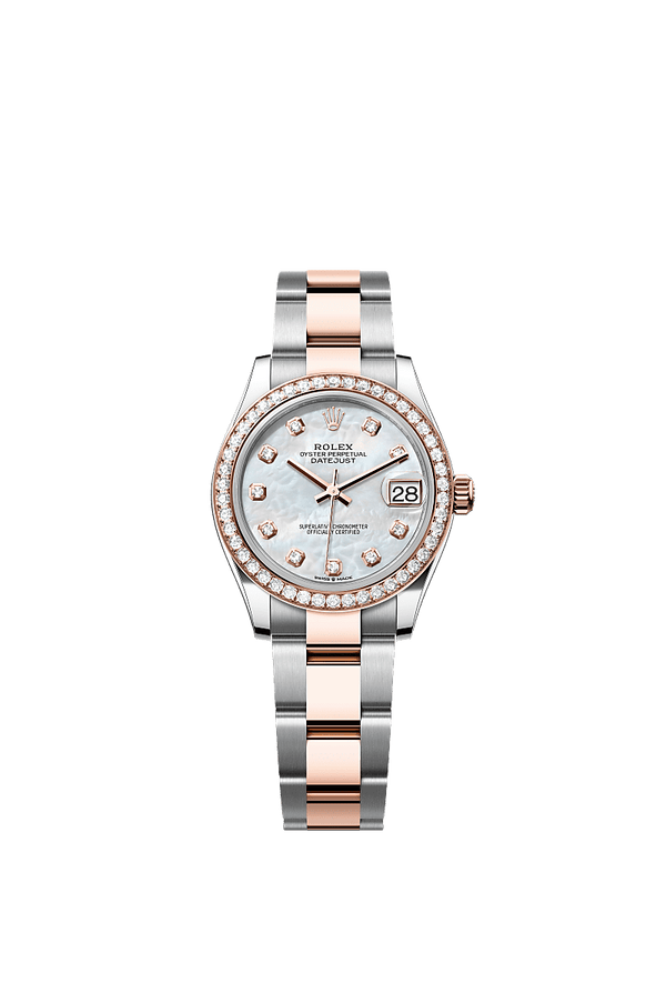 Rolex Datejust 31 - Staal / Rosegoud - Parelmoer wijzerplaat (278381RBR)