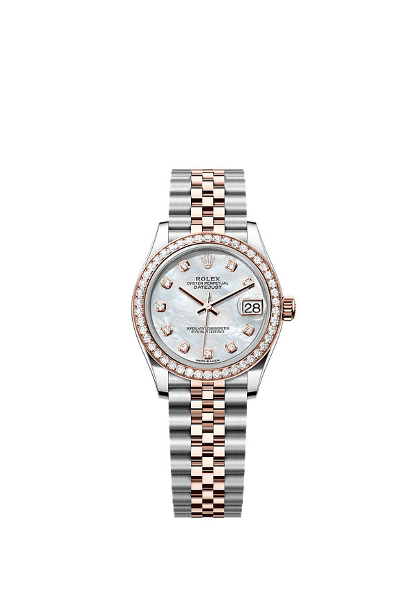 Rolex Datejust 31 - Staal / Rosegoud - Parelmoer wijzerplaat (278381RBR)