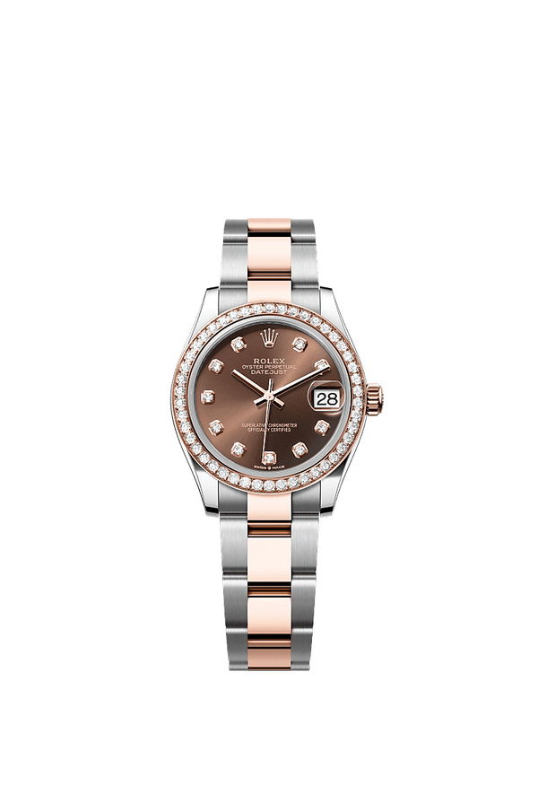 Rolex Datejust 31 - Staal / Rosegoud - Bruin wijzerplaat (278381RBR)
