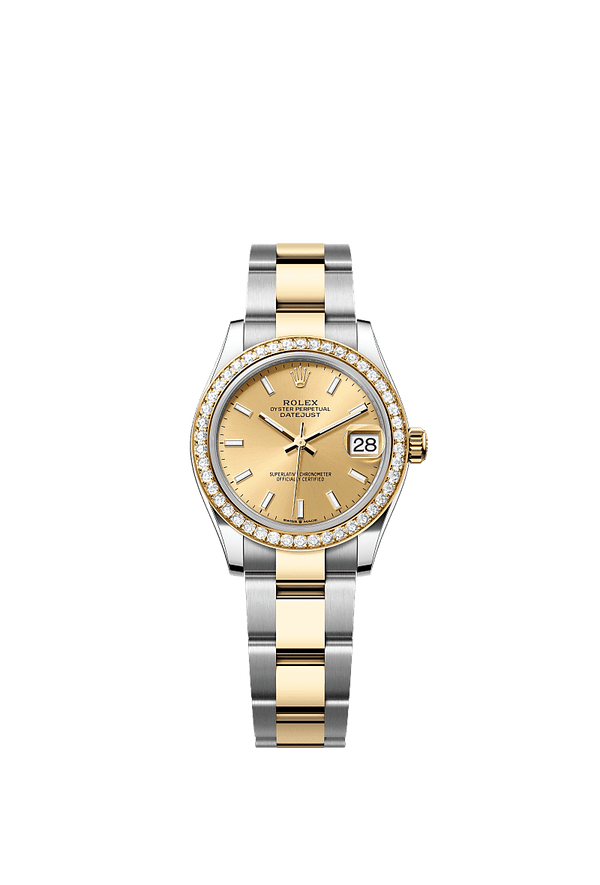 Rolex Datejust 31 - Staal / Geelgoud - Champagne wijzerplaat (278383RBR)