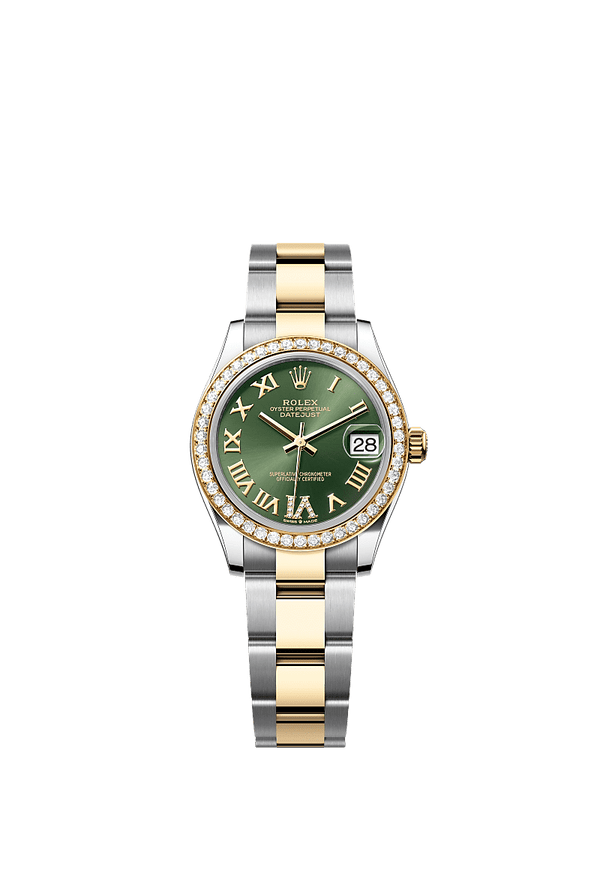 Rolex Datejust 31 - Staal / Geelgoud - Groen wijzerplaat (278383RBR)