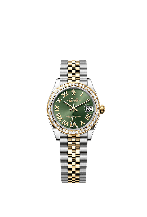Rolex Datejust 31 - Staal / Geelgoud - Groen wijzerplaat (278383RBR)