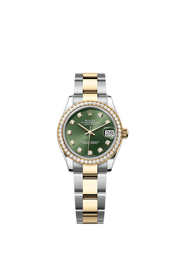 Rolex Datejust 31 - Staal / Geelgoud - Groen wijzerplaat (278383RBR)