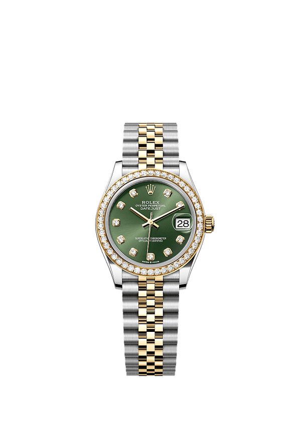 Rolex Datejust 31 - Staal / Geelgoud - Groen wijzerplaat (278383RBR)