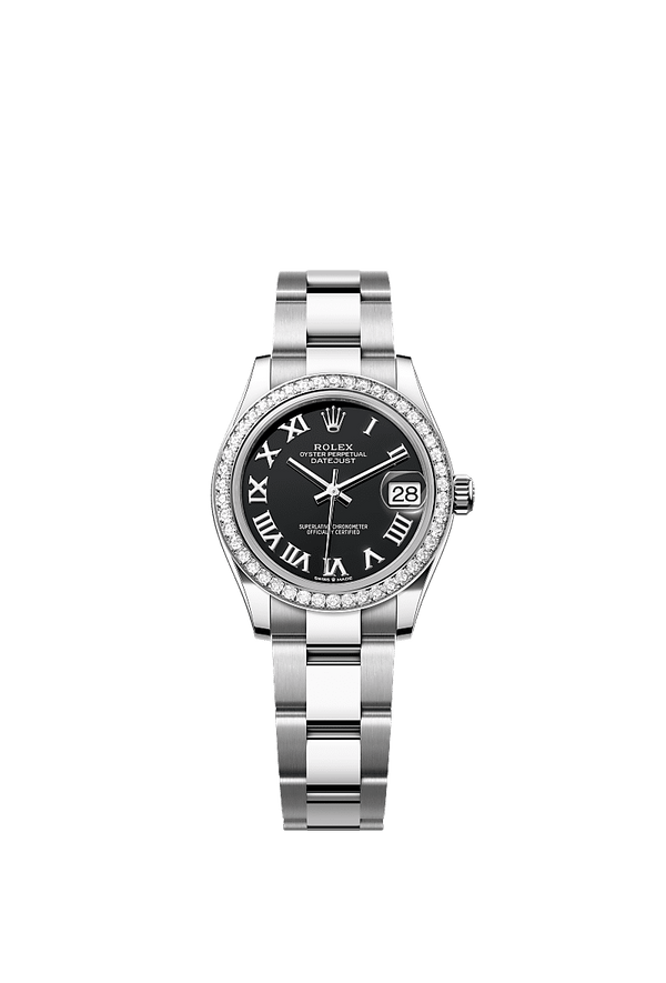 Rolex Datejust 31 - Staal / Witgoud - Zwart wijzerplaat (278384RBR)