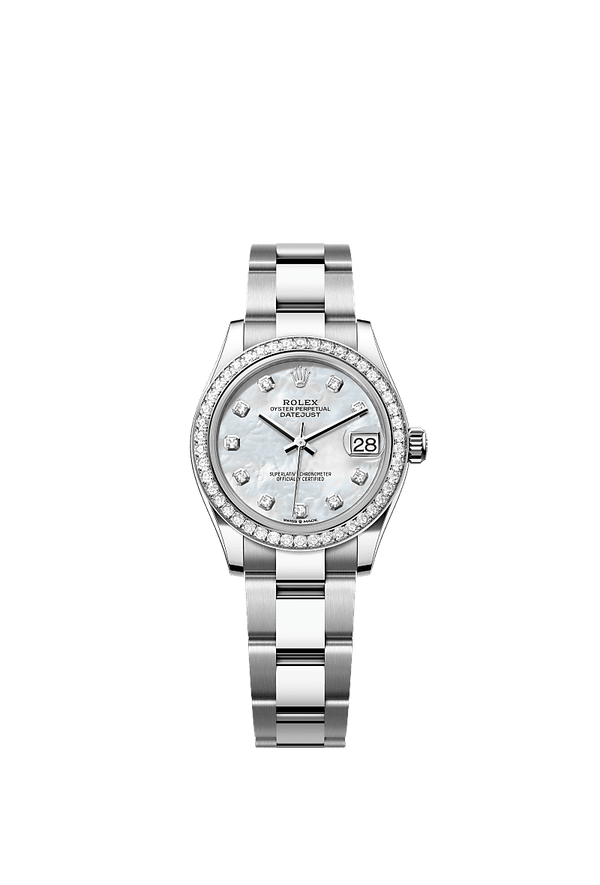 Rolex Datejust 31 - Staal / Witgoud - Parelmoer wijzerplaat (278384RBR)