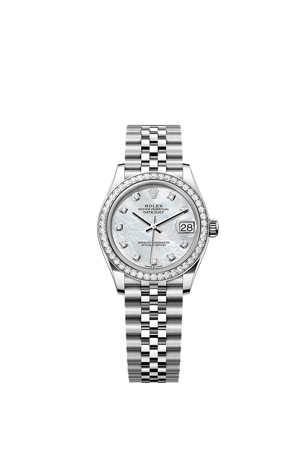 Rolex Datejust 31 - Staal / Witgoud - Parelmoer wijzerplaat (278384RBR)