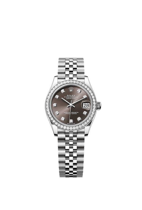 Rolex Datejust 31 - Staal / Witgoud - Grijs wijzerplaat (278384RBR)