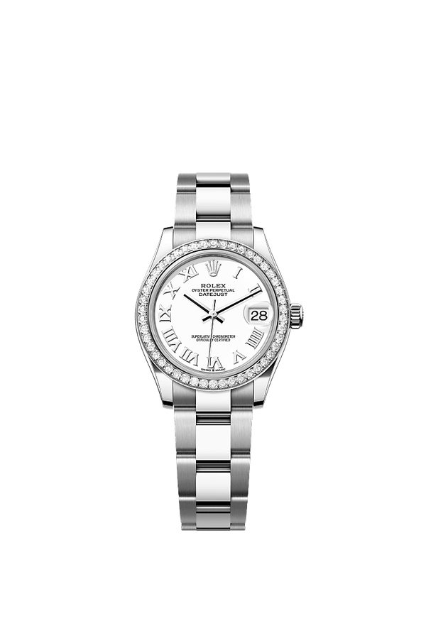 Rolex Datejust 31 - Staal / Witgoud - Wit wijzerplaat (278384RBR)