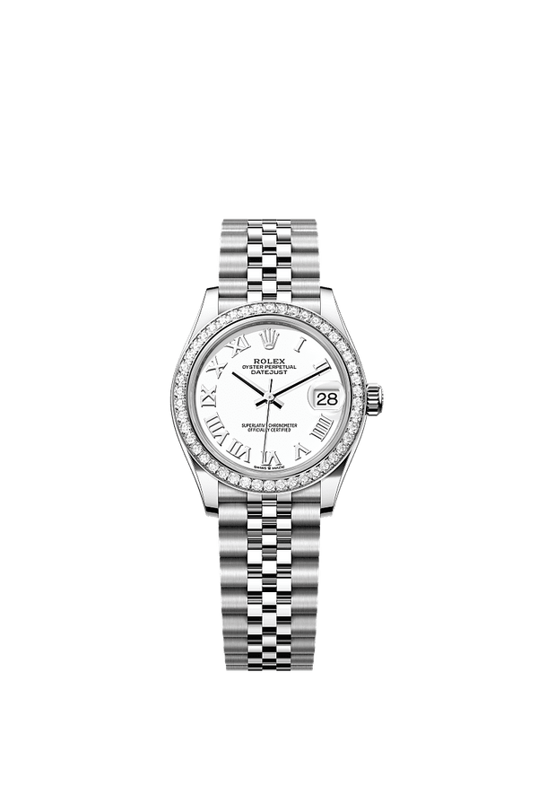 Rolex Datejust 31 - Staal / Witgoud - Wit wijzerplaat (278384RBR)