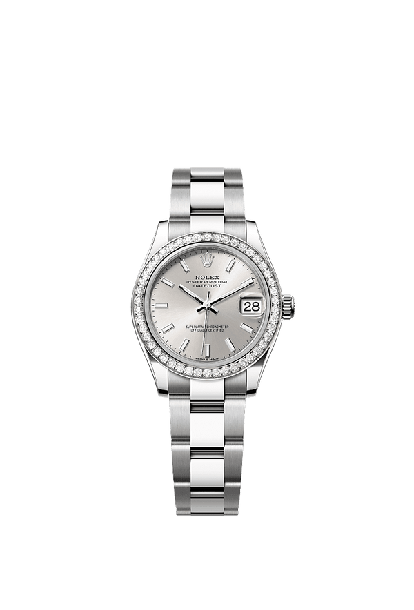 Rolex Datejust 31 - Staal / Witgoud - Zilver wijzerplaat (278384RBR)