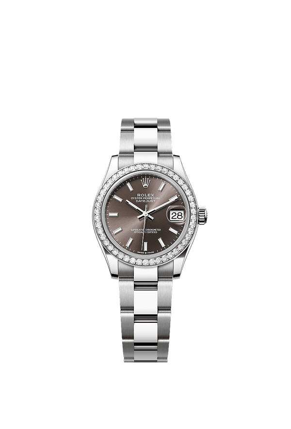 Rolex Datejust 31 - Staal / Witgoud - Grijs wijzerplaat (278384RBR)