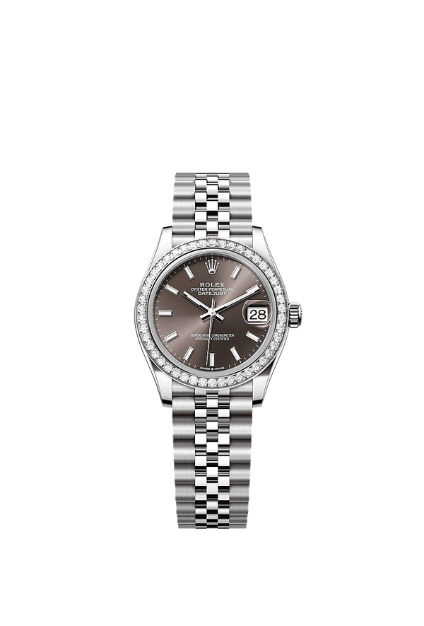 Rolex Datejust 31 - Staal / Witgoud - Grijs wijzerplaat (278384RBR)