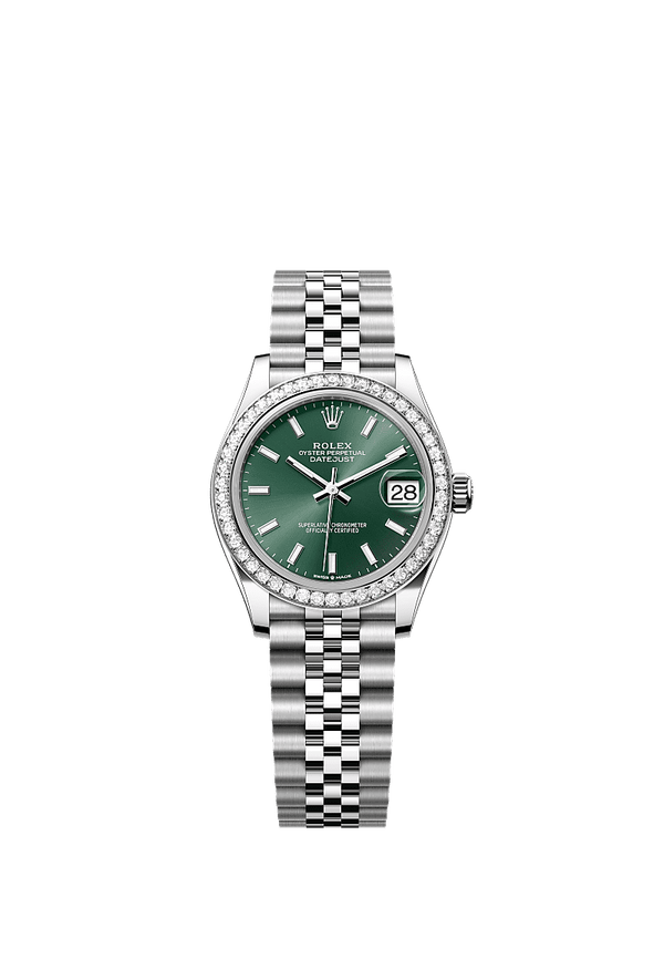 Rolex Datejust 31 - Staal / Witgoud - Groen wijzerplaat (278384RBR)