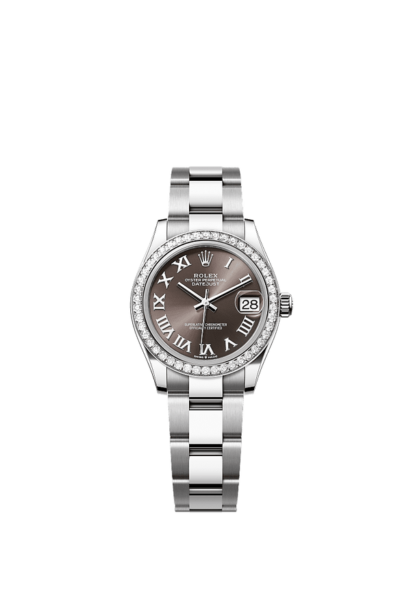 Rolex Datejust 31 - Staal / Witgoud - Grijs wijzerplaat (278384RBR)