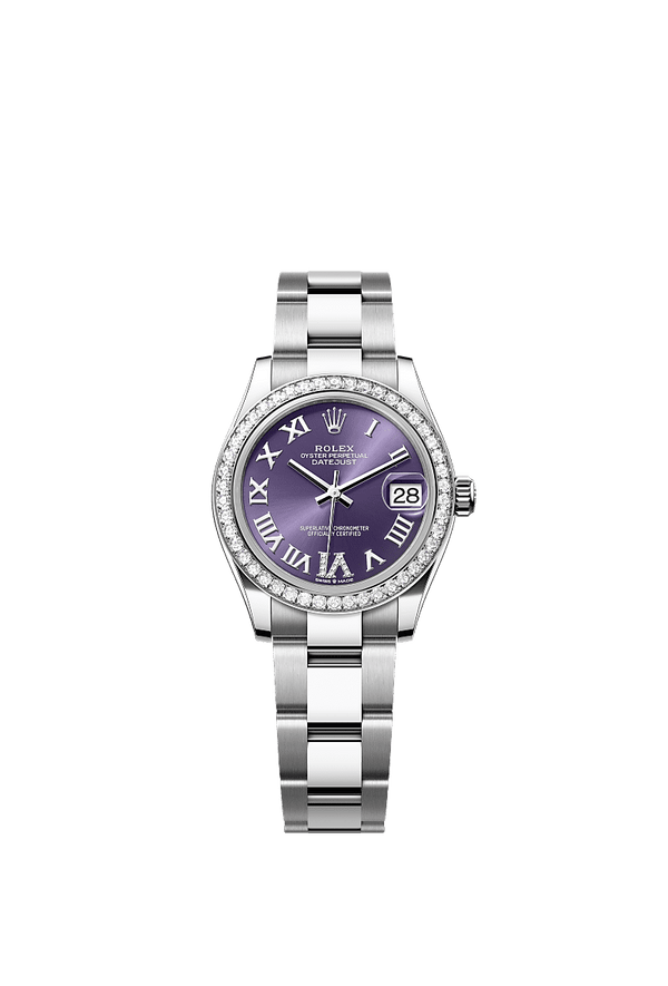 Rolex Datejust 31 - Staal / Witgoud - Paars wijzerplaat (278384RBR)