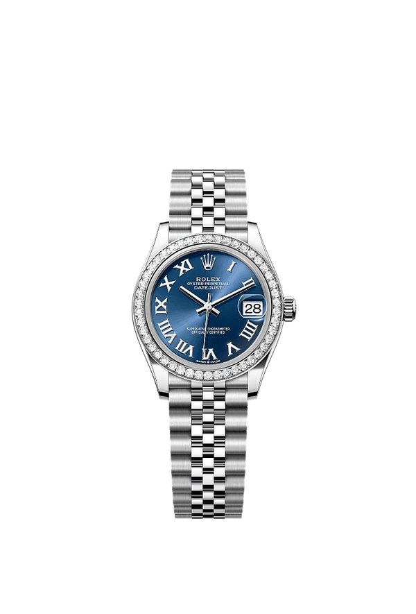 Rolex Datejust 31 - Staal / Witgoud - Blauw wijzerplaat (278384RBR)