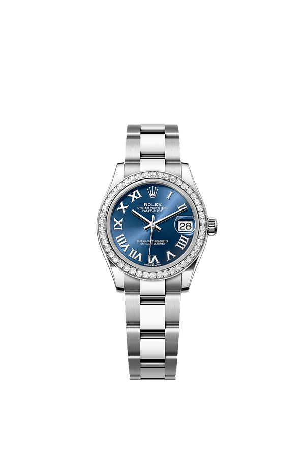 Rolex Datejust 31 - Staal / Witgoud - Blauw wijzerplaat (278384RBR)
