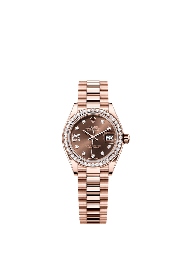 Rolex Lady-Datejust - Rosegoud - Bruin wijzerplaat (279135RBR)