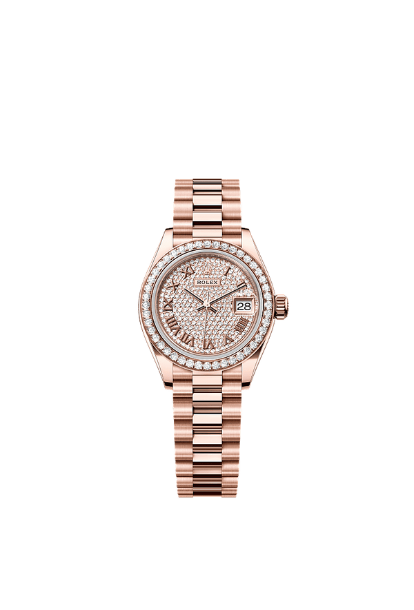 Rolex Lady-Datejust - Rosegoud - Diamant wijzerplaat (279135RBR)